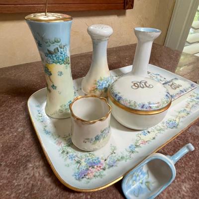 Antique ladies porcelain beauty set
