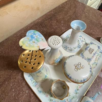 Antique ladies porcelain beauty set