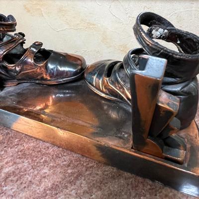Bronzed baby shoes