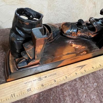 Bronzed baby shoes