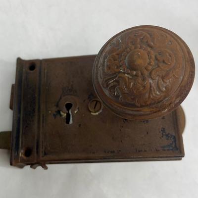 antique vintage door knob set
