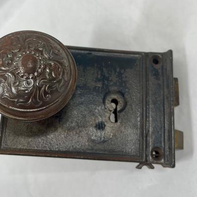 antique vintage door knob set
