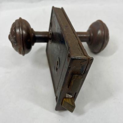 antique vintage door knob set