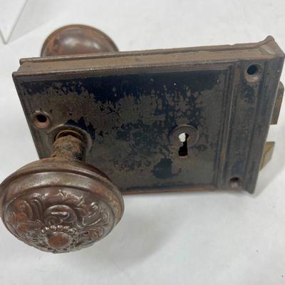 antique vintage door knob set