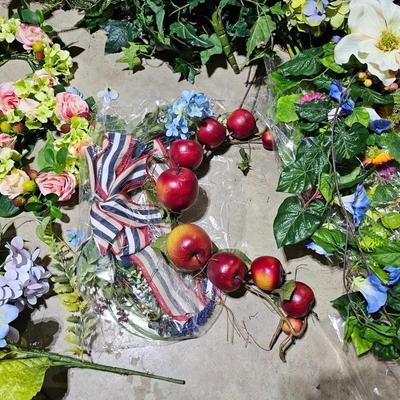 Mega Assortment of Artificial Spring Flowers & Garlands with Baskets (B1-JS)
