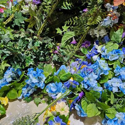 Mega Assortment of Artificial Spring Flowers & Garlands with Baskets (B1-JS)