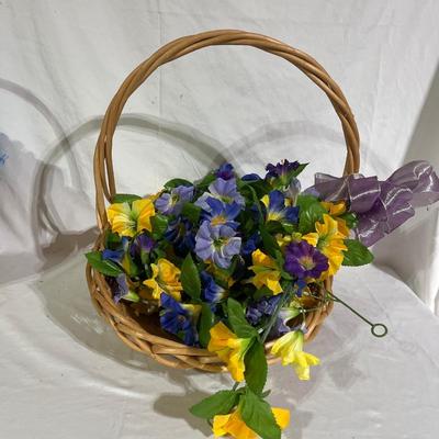 Mega Assortment of Artificial Spring Flowers & Garlands with Baskets (B1-JS)