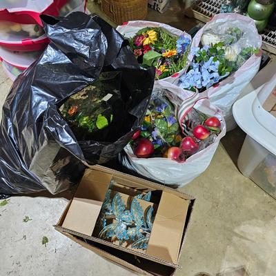 Mega Assortment of Artificial Spring Flowers & Garlands with Baskets (B1-JS)