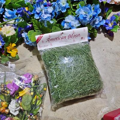 Mega Assortment of Artificial Spring Flowers & Garlands with Baskets (B1-JS)