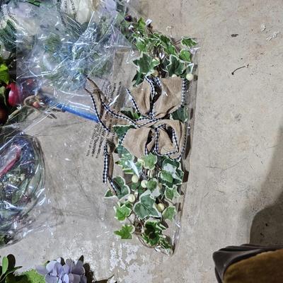 Mega Assortment of Artificial Spring Flowers & Garlands with Baskets (B1-JS)