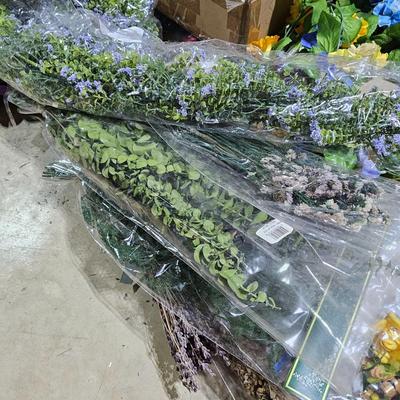 Mega Assortment of Artificial Spring Flowers & Garlands with Baskets (B1-JS)