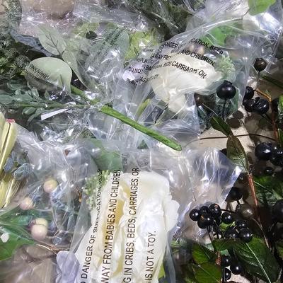 Mega Assortment of Artificial Spring Flowers & Garlands with Baskets (B1-JS)