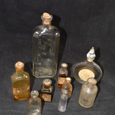 Lot of Antique/Vintage Glass Medicine/Perfume/Tints Bottles