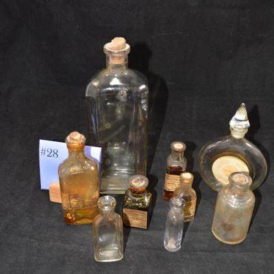 Lot of Antique/Vintage Glass Medicine/Perfume/Tints Bottles