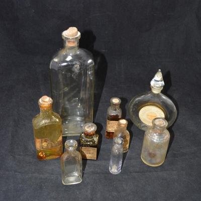 Lot of Antique/Vintage Glass Medicine/Perfume/Tints Bottles