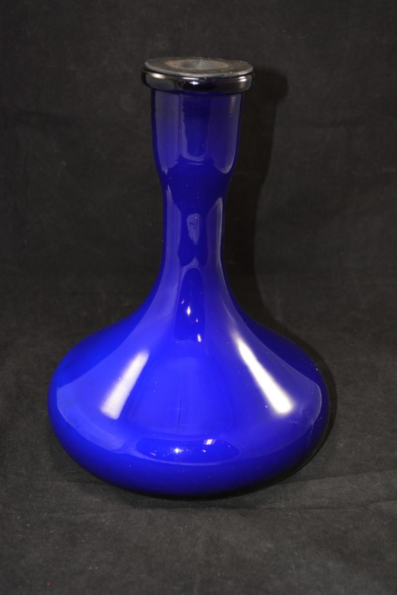 Cobalt Blue Hand Blown Vase/Decanter w/ Stopper 15.5” Tall