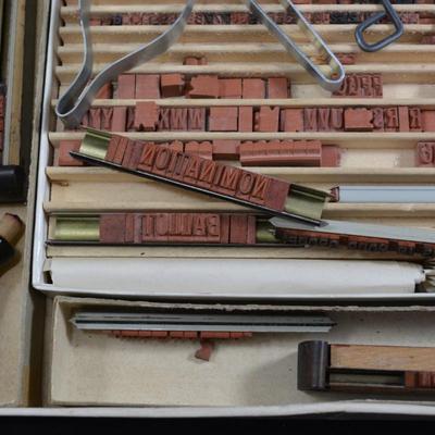 Vintage SUPERIOR Vari-Line Printing Kit, AS IS 11”x7”x1”