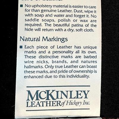 MCKINLEY LEATHER OF HICKORY ~ Leather Sofa With Nailhead Trim