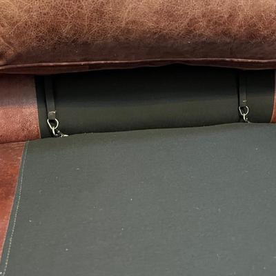 MCKINLEY LEATHER OF HICKORY ~ Leather Sofa With Nailhead Trim