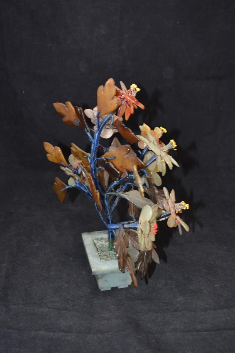 Asian Glass Stone Tree 10”x8”