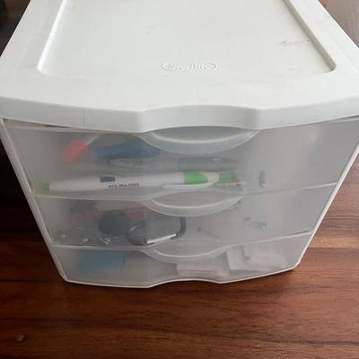 Tabletop Plastic Office Supply 3 Drawer Storage