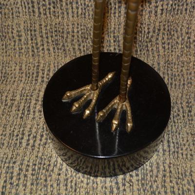 Brass & Wood Crane, Korea 27.75" Tall
