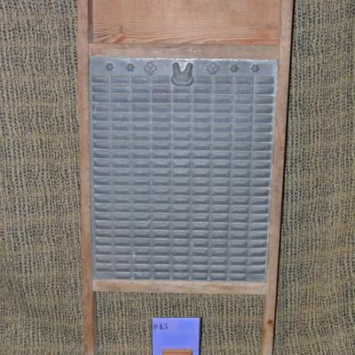 Vintage Galvanized Washboard 26.25”x11.75”x2”