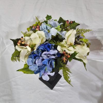 Assortment of Decorative Spring Foliage: Fiddle Leaf Fig, Hanging Basket, & More (B1-JS)