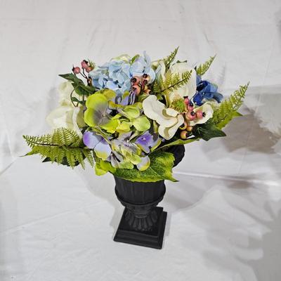 Assortment of Decorative Spring Foliage: Fiddle Leaf Fig, Hanging Basket, & More (B1-JS)