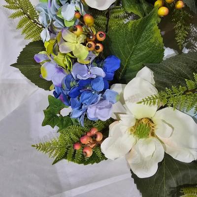 Assortment of Decorative Spring Foliage: Fiddle Leaf Fig, Hanging Basket, & More (B1-JS)
