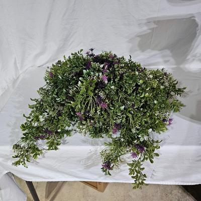 Assortment of Decorative Spring Foliage: Fiddle Leaf Fig, Hanging Basket, & More (B1-JS)