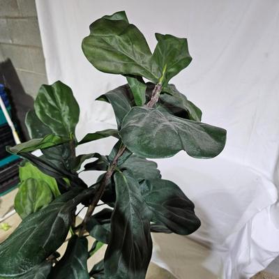 Assortment of Decorative Spring Foliage: Fiddle Leaf Fig, Hanging Basket, & More (B1-JS)