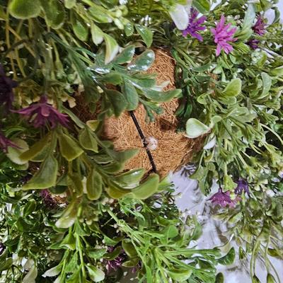 Assortment of Decorative Spring Foliage: Fiddle Leaf Fig, Hanging Basket, & More (B1-JS)