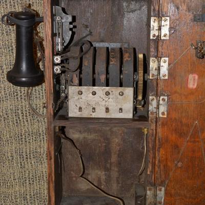 Very Vintage Stromberg Carlson Crank Telephone 21”x12”x9.75”