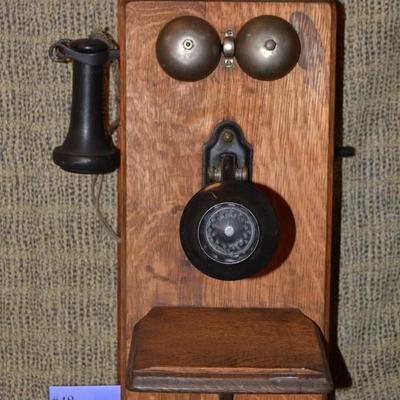 Very Vintage Stromberg Carlson Crank Telephone 21”x12”x9.75”