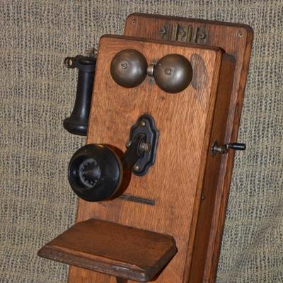 Very Vintage Stromberg Carlson Crank Telephone 21”x12”x9.75”