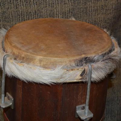 Large Vintage Conga Drum, Jamaica 26”x10”x10”