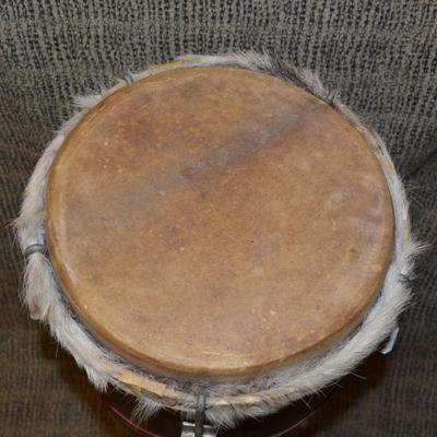 Large Vintage Conga Drum, Jamaica 26”x10”x10”