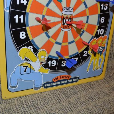 ‘The Simpsons’ 2002 Magnetic Dartboard 19.5”x15.5”