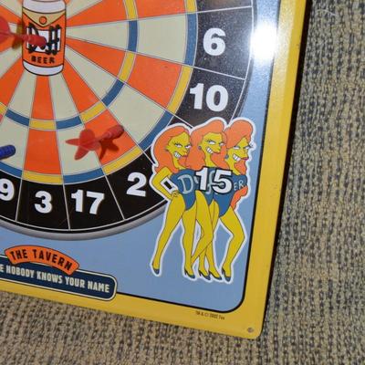 ‘The Simpsons’ 2002 Magnetic Dartboard 19.5”x15.5”