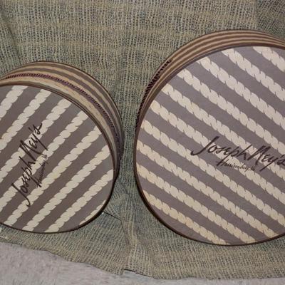 Lot of 4 Vintage Local JOSEPH NEY’S Nesting Hat Boxes 19”/18”14”/13”