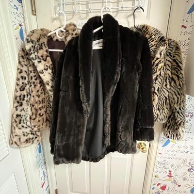 Faux fur coats