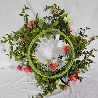 Collection of Spring Floral Wreaths w/ Sterilite Storage Containers (B1-JS)
