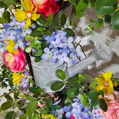 Collection of Spring Floral Wreaths w/ Sterilite Storage Containers (B1-JS)