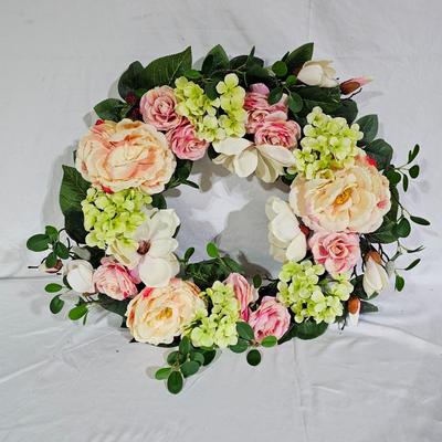 Collection of Spring Floral Wreaths w/ Sterilite Storage Containers (B1-JS)