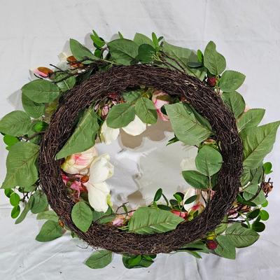 Collection of Spring Floral Wreaths w/ Sterilite Storage Containers (B1-JS)