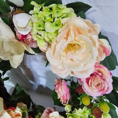 Collection of Spring Floral Wreaths w/ Sterilite Storage Containers (B1-JS)