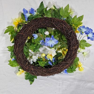Collection of Spring Floral Wreaths w/ Sterilite Storage Containers (B1-JS)