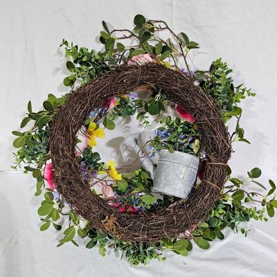Collection of Spring Floral Wreaths w/ Sterilite Storage Containers (B1-JS)