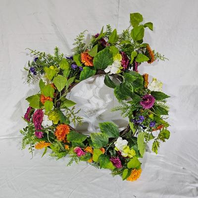 Collection of Spring Floral Wreaths w/ Sterilite Storage Containers (B1-JS)